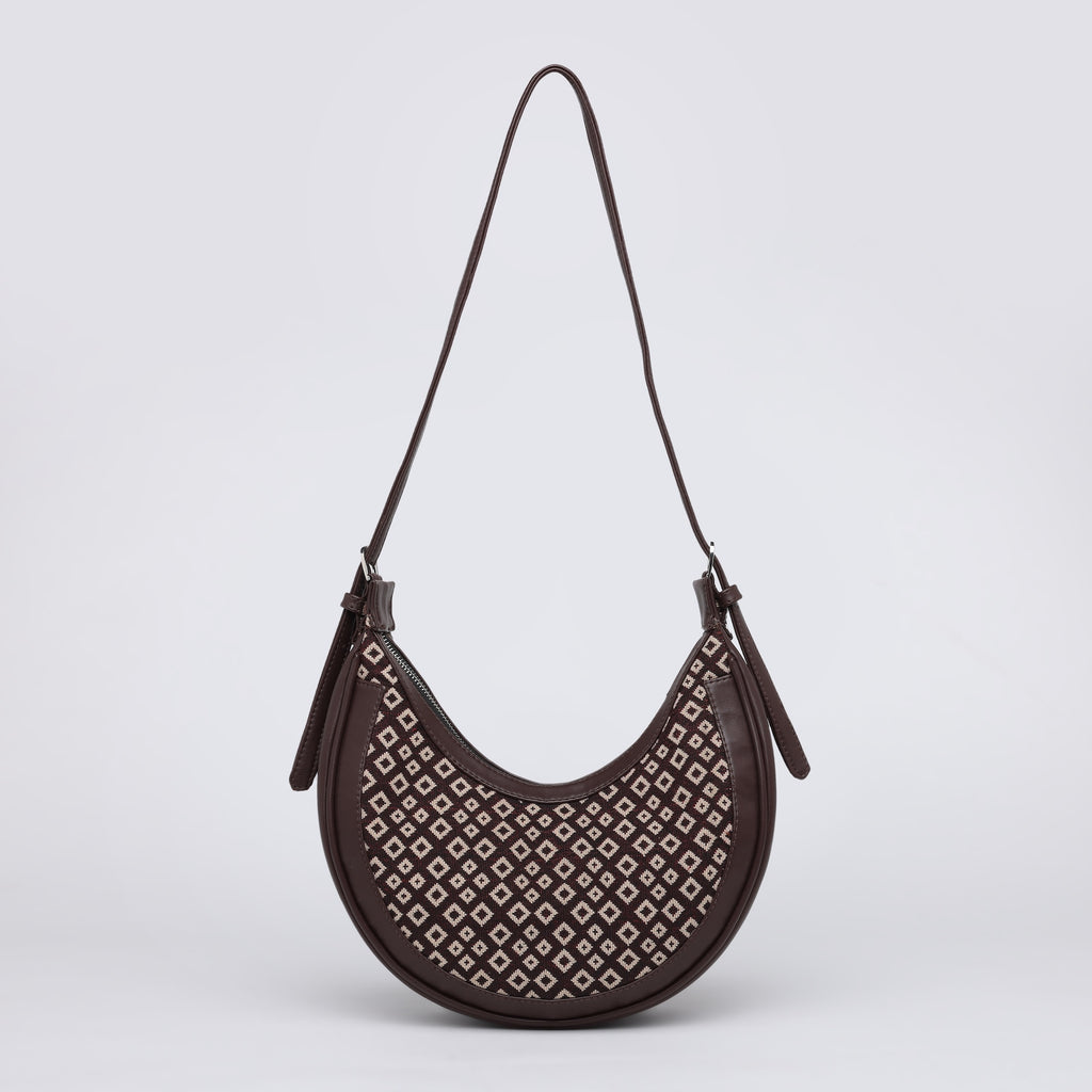 Crescent Jacquard Sling Bag