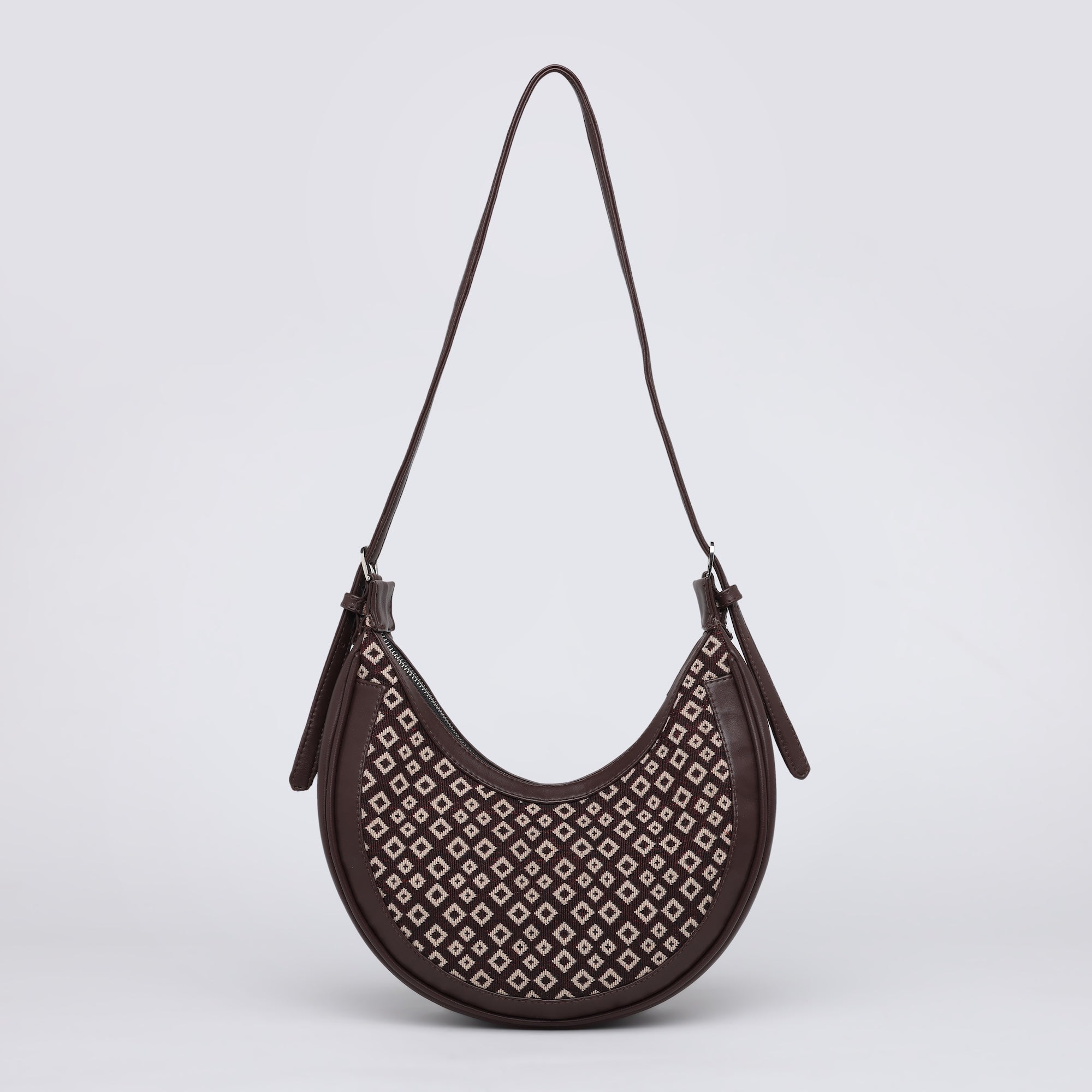 Crescent Jacquard Sling Bag
