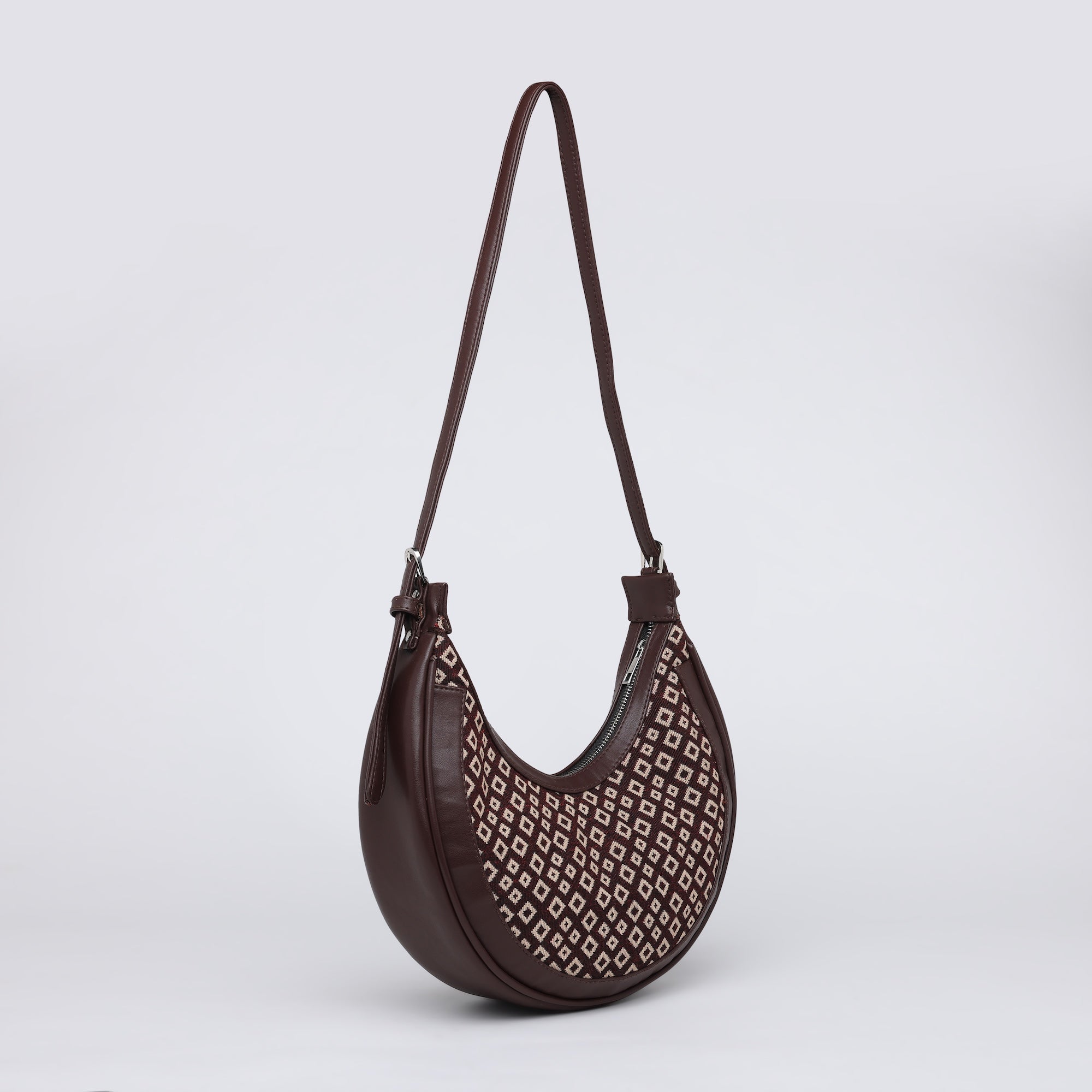 Crescent Jacquard Sling Bag
