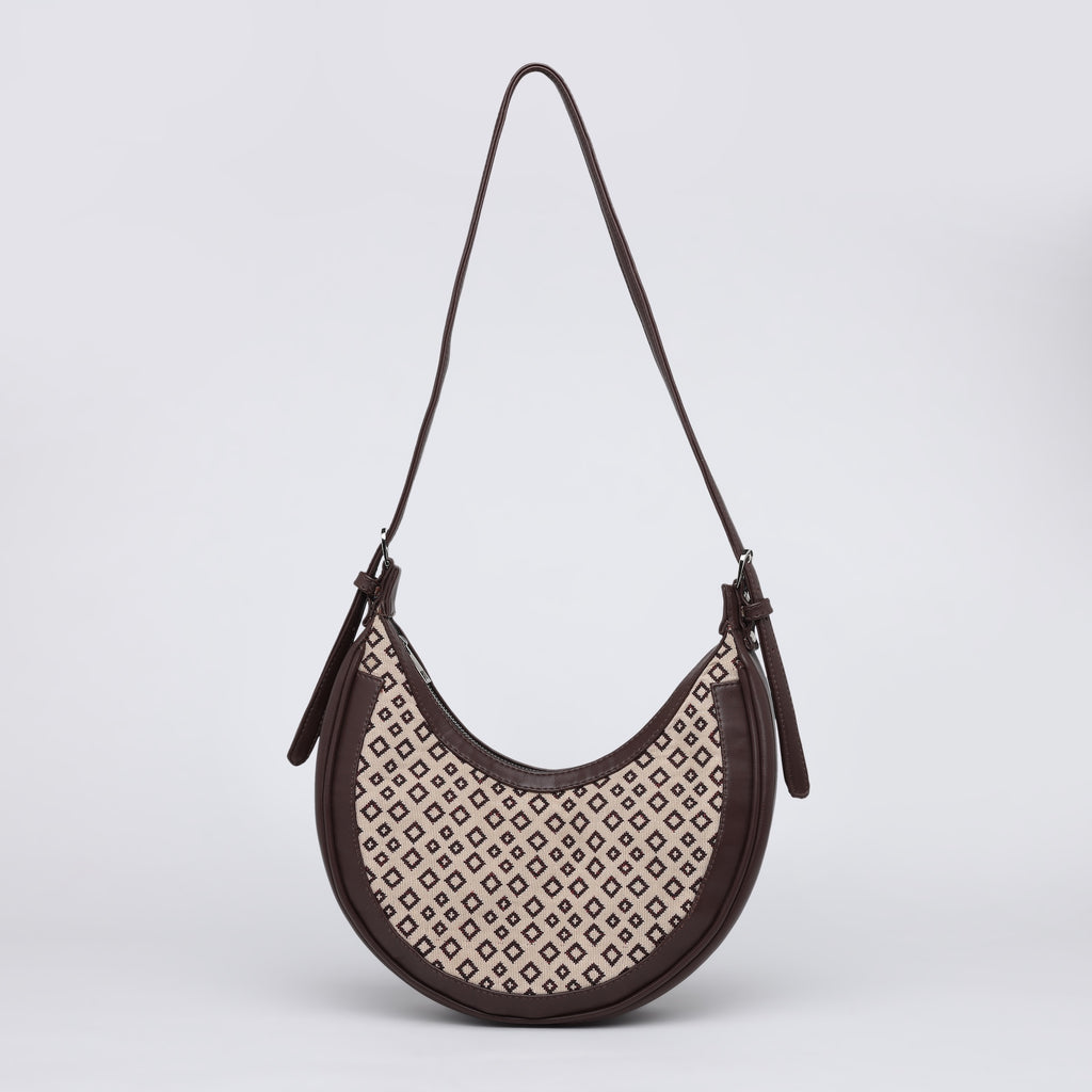 Crescent Jacquard Sling Bag