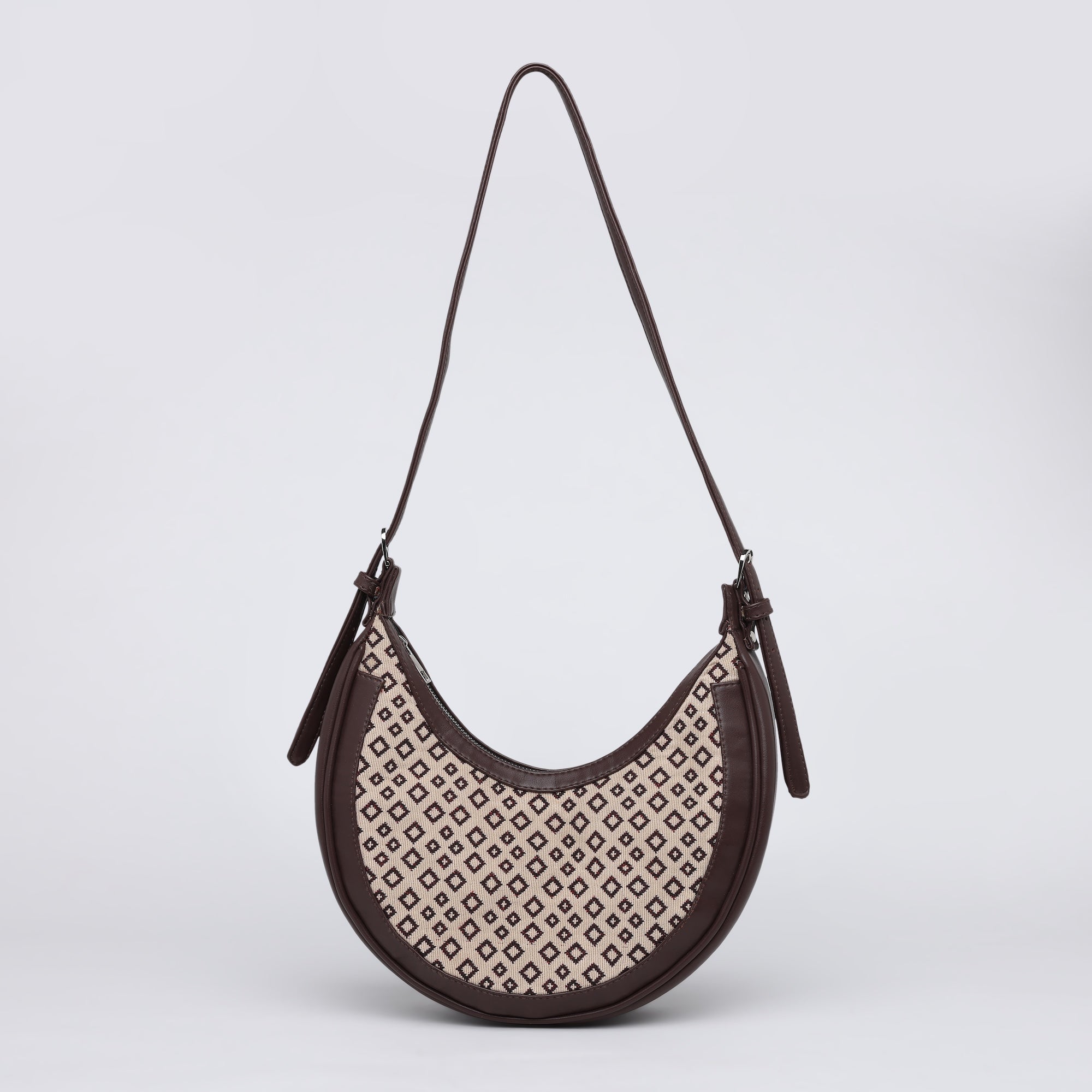 Crescent Jacquard Sling Bag