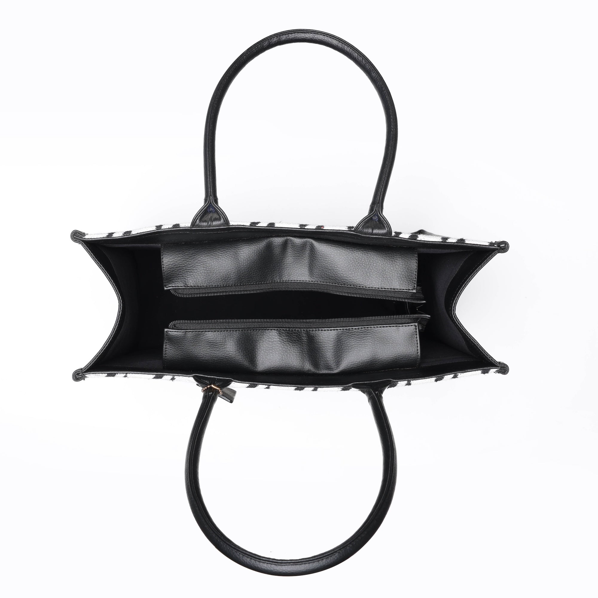 HOUNDSTOOTH JACQUARD BAG Black