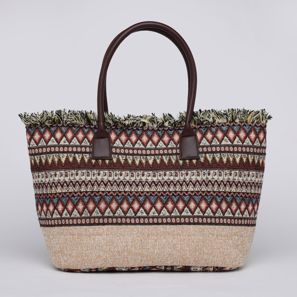 IBIZA FRINGES JACQUARD BAG