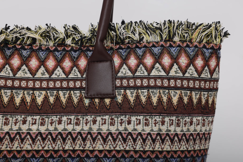 IBIZA FRINGES JACQUARD BAG